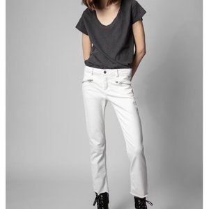 Zadig & Voltaire Ava Jeans White/Judo Size 25